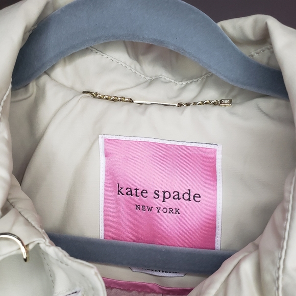 NWT Kate Spade Scalloped Edge Belted Trench Coat - Picture 8 of 16